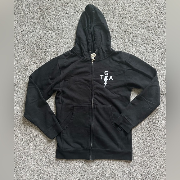 The Gaslight Anthem Black Zip Up Hoodie Mens Small Washed But Never Worn - Picture 1 of 4